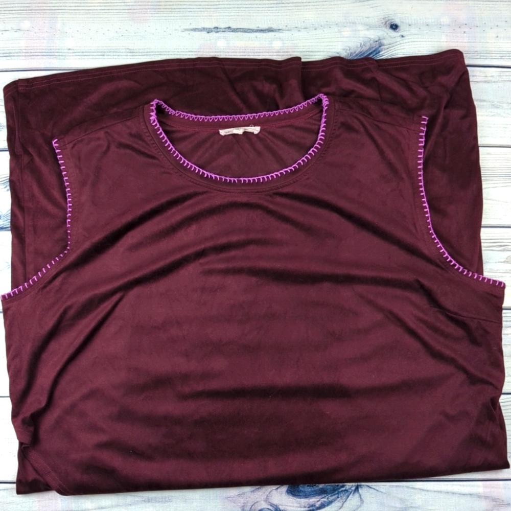 Indigo Thread Co Suede Maroon Dress 2X